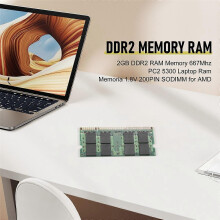 2 GB DDR2 RAM-Speicher 667 MHz PC2 5300 Laptop-RAM-Speicher 1,8 V 200-PIN SODIMM kompatibel mit AMD