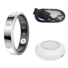 Smarter Ring für Damen und Herren, superschmal (6,3 mm), Herzfrequenzmessung, Gesundheits- und Stressüberwachung,