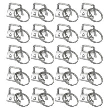 20 pezzi di accessori per portachiavi con anelli compatibili con cinghie per borse, colore argento