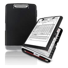 Portablocco con contenitore, Portablocco nero, Portablocco per infermieri, Portablocco 8,5X11 con contenitore