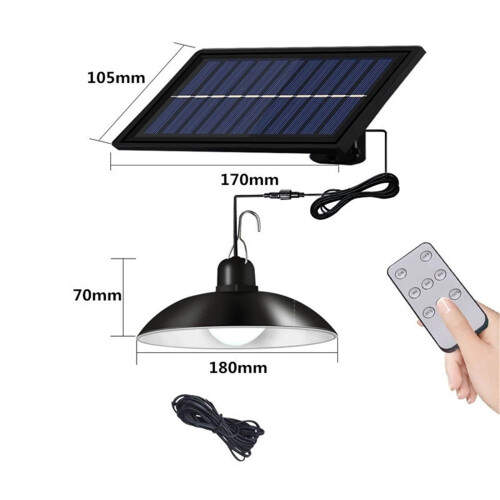 Lampe solaire suspendue Miayilima, télécommande LED, 400 lm, 2