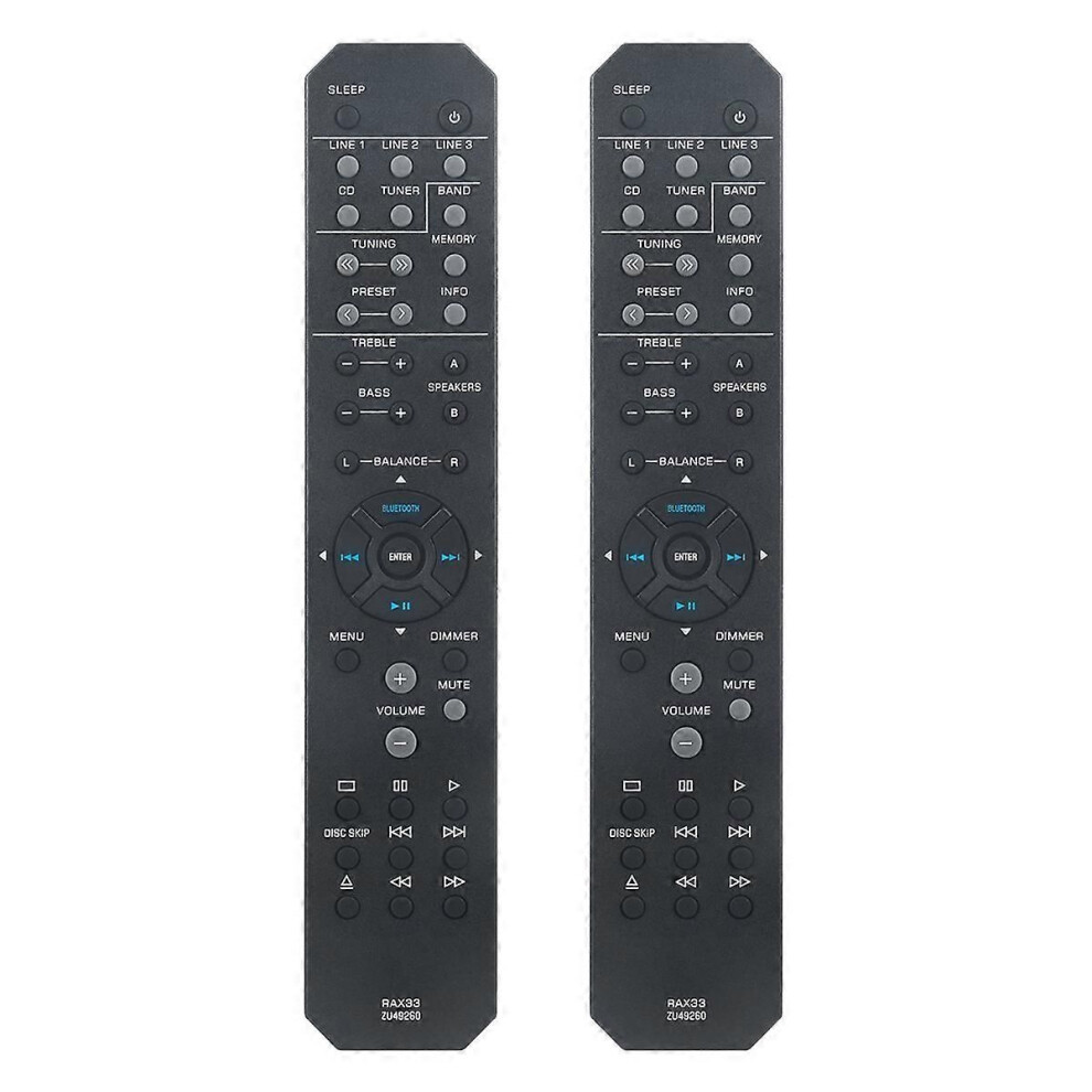 2X Rax33 Replace Remote Control Compatible Stereo Receiver R-S202 R-S202bl R-S202d Rs202 Rs202bl Rs202d 9409192982070