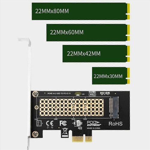 Scheda riser M2 NVMe Scheda riser da M2 NVMe a PCIe X1 compatibile con WIN10 1
