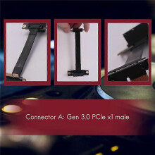 PCIE X1 Riser Cable Dual 90 Degree Right Angle PCIe 3.0 X1 to X1 Extension Cable 8Gbps PCI Express 1