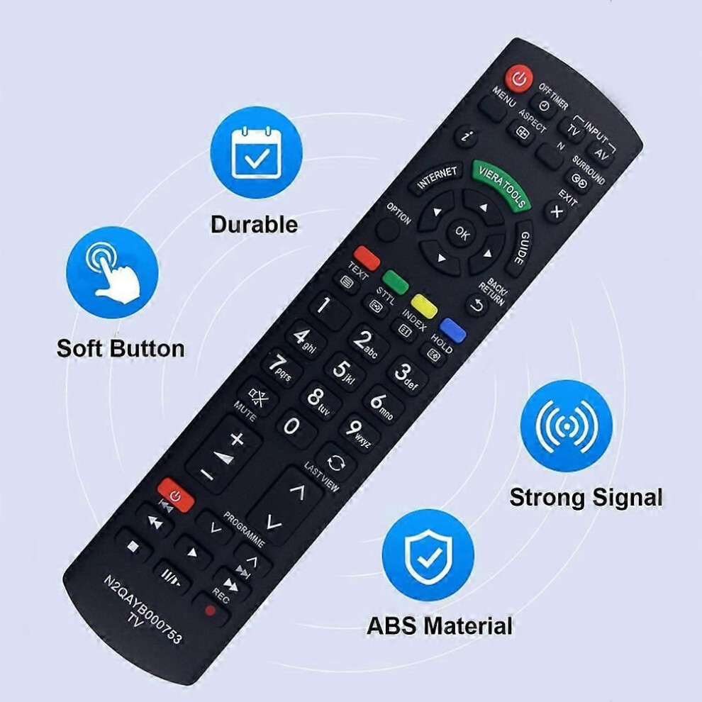 Replace N2qayb000753 Remote Control Compatible Panasonic Tv Tx-L32d25ba Tx-P42s30y Tx-L37v20ba 9409192982674