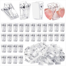 Self Adhesive Clips, 100PCS Plastic Tapestry Wall Hanging Clips compatible Office, Home, School Organization