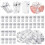Clip autoadesive, 100 pezzi, clip in plastica per appendere arazzi e decorazioni murali, compatibili 1