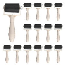 15 Pcs Rubber Brayer Roller Bulk, Small Printmaking Brayer Rollers Versatile Plastic Relief Printing Roller