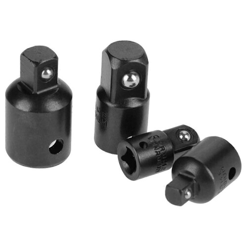 4Pcs Drive Socket Adapter Converter Tool Black 2