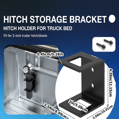 2 Inch Trailer Hitch Storage Holder Support Heavy Duty Steel 2