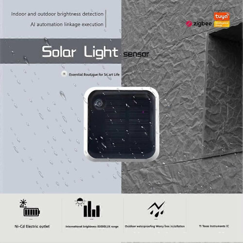 Αισθητήρας Φωτός Tuya Zigbee Ηλιακός IP65 Αδιάβροχος Εξωτερικός 1