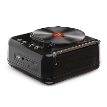 MANOVO vinyylilevysoitin kaiutin USB Bluetooth V5.0 stereo retro kannettava kaiutin TF-kortti/U-levy/AUX-toisto
