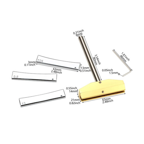 Guitar Fret Press Tool Set with Durable Chrome Inserts for Precise Alignment and Luthier 1