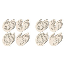 96 Pcs Horseshoe Shape Wood Cutouts compatible Crafts Unfinished Wooden Horseshoes Small Cowboy Party Decor