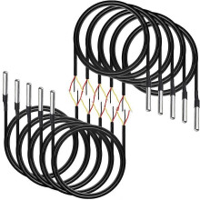 10 Stück wasserdichte DS18B20 Temperatursensoren, digitales Temperaturkabel (-55 C bis +125 C) – 1