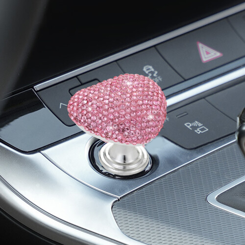 Heart Shape Decorative Ignition Button Vehicle-light blue 2