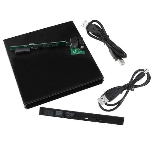 12.7mm External DVD Enclosure USB 2.0 External DVD/CD-ROM Case for Laptop Desktop PC Optical Disk D