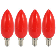 4 lampadine LED a forma di candela, rosse, compatibili con Withtune Lamp God Lights, luci a candela