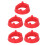 5pk Plastic Ball Holders Display Stand Red 5