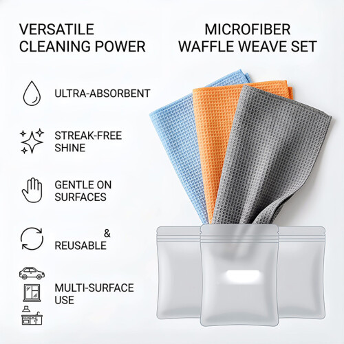 Superabsorberende microvezel-autoreinigingsdoek voor-Grijs 1