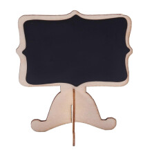 10 mini pizarras de madera para bodas, ideales para mensajes y números de mesa.
