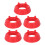 5pk Plastic Ball Holders Display Stand Red 6