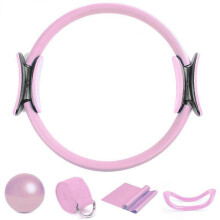 Pilates Ring Set, Magic Circle, Explosion-Proof Pilates Mini Ball, High Elastic Resistance Band, Yog