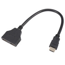 Adattatore/convertitore splitter da porta HDMI maschio a 2 femmine 1 ingresso/2 uscite 1080P
