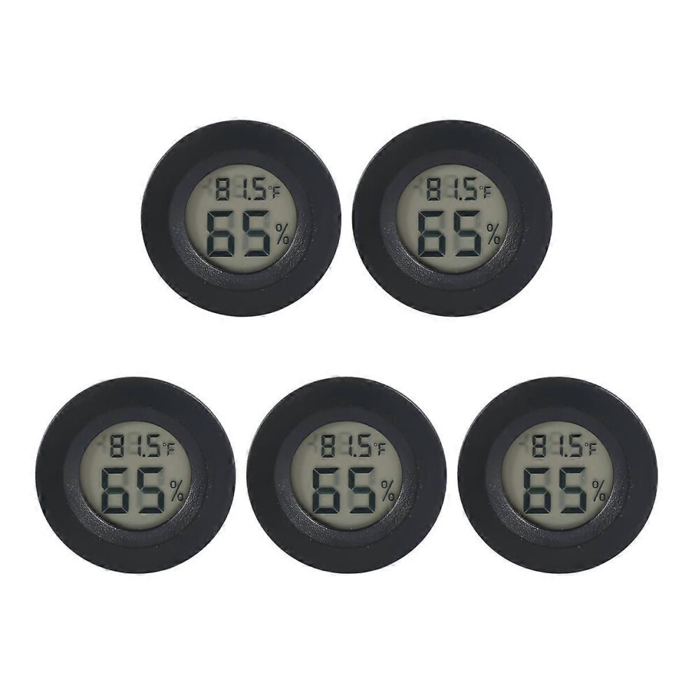 5-pack Hygrometer Thermometer Digital LCD Monitor Humidity Meter Gauge for Humidifiers Dehumidifiers