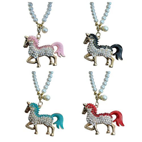Décoration suspendue de cheval 3D, sans danger pour-Rose 1