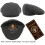 (Green, L-XL) Hawkins Wool Herringbone Flat Cap 2