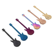 Guitar Coffee Spoons 6-Pack Cute Spoons Stainless Steel Teaspoons Guitar Shaped (Multi-Color)