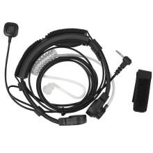 Auricolare con microfono a gola da 2,5 mm con funzione PTT, compatibile con walkie talkie Motorola TLKR