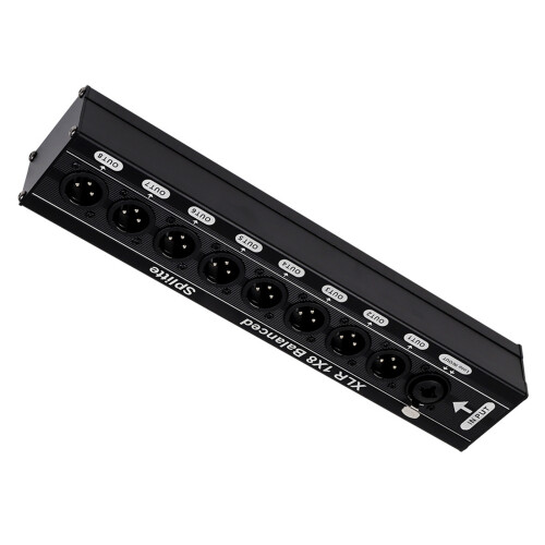 Professional Balanced Music Splitter With 8 XLR Outputs For