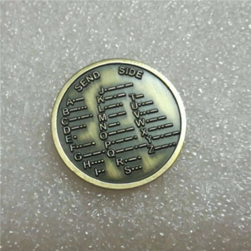 3X CW Morse Code Commemorative Coins CW Training Coin Morse Code Training Coin for Novice Radio Enthusiasts 2