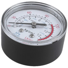 Runder Luftdruck-Komparator mit 13 mm Durchmesser (1/4" BSP), 0–180 psi, schwarz