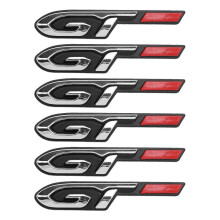 6X Cool 3D Car Style Sticker Gt Design for Fashion Car Door Sticker