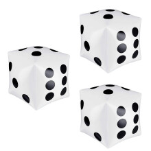 Confezione da 3 dadi gonfiabili jumbo da 12 pollici, dadi gonfiabili giganti, dadi gonfiabili di grandi