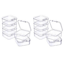 12 Pieces Mini Plastic Clear Storage Box for Collecting Small Items, Beads, Jewelry, Business Cards