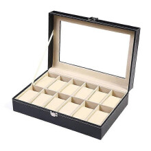 12 Slot PU Leather Watch Organizer Case, for Men and Women Presents