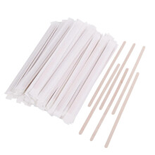 Palitos de madera para remover café de 19 cm (7,5 pulgadas) - Paquete de 100 unidades con extremo redondo,