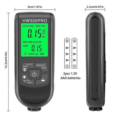Ψηφιακός μετρητής πάχους μεμβράνης LCD με οπίσθιο φωτισμ
