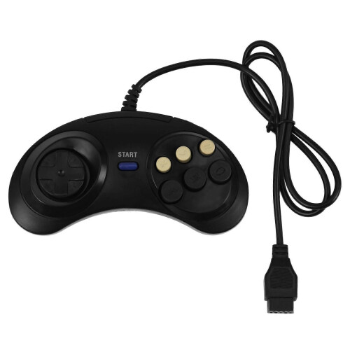 Classic Retro 6 Buttons Wired Handle Game Controller Gamepad Joystick Joypad For Md2 Pc Drive Gamin