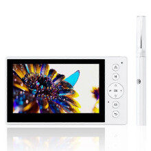 High-Definition Visual Ear Cleaning Instrument Wireless Connection with Screen Visual Ear Scoop 5 in 1 Device White