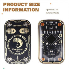 Chameleon Ultra V2.0 RFID-älykäs sirunlukija, älykortin emulaattori + 2X8268-avaimenperä, 125K, 13,56M-kortti,