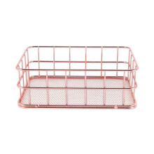 Storage Basket metal Wire Bathroom Shelves Makeup Organiser Rose Gold Brush Pen Holder Wire Mesh Bathroom Toiletries Storage Basket