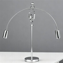 Fishing Sculpture Metal Balance Sculpture for Home or Office Decor Unicycle Ornament Balance Ornament