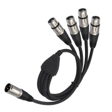 Reliable XLR 3Pin Splitter Cable 60Cm Ensures Clear Music For