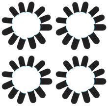 18-Pin Carbon Fiber Finger Sleeves for PUBG Mobile Games Contact Screen Finger Sleeves(48 Pcs)