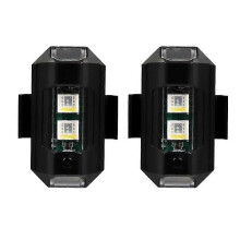 2 kpl 7 väriä Drone Strobe Light USB LED Törmäyksenesto Pyörän Hännän Drone Yö Fly Mini Signal Vilkkuva